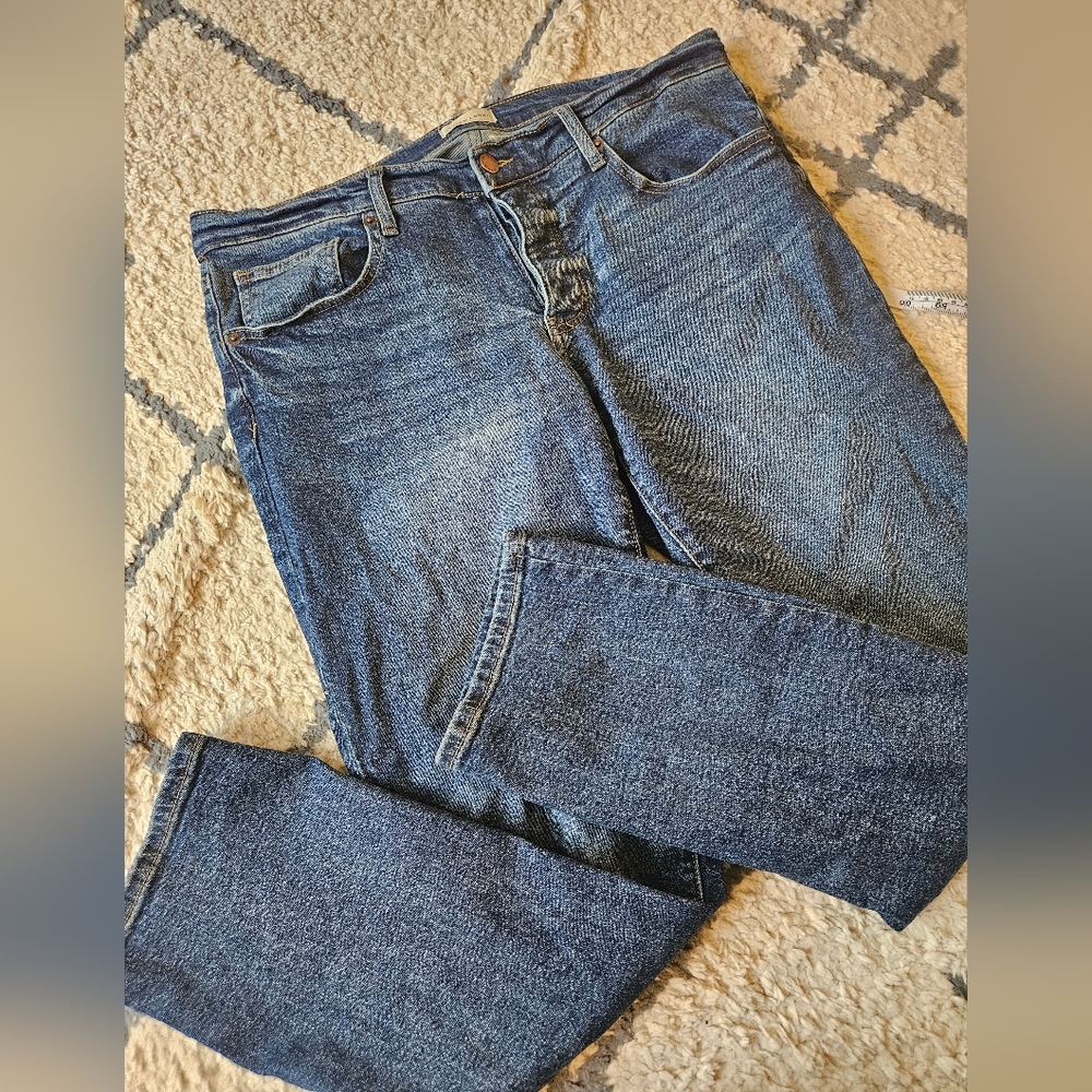 Oliver Logan Mid Rise Button Fly Straight Leg Jeans Size 30